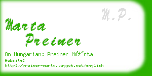 marta preiner business card